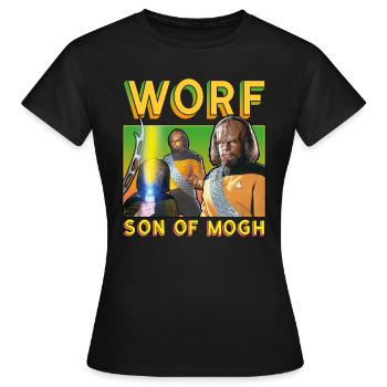 Star Trek La Nouvelle Génération Worf - T-shirt Femme - noir - Devant - AI Model Female 172 dark (172cm)