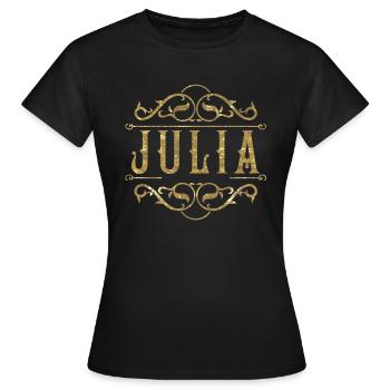 Julia or - T-shirt Femme - noir - Devant - AI Model Female 172 dark (172cm)