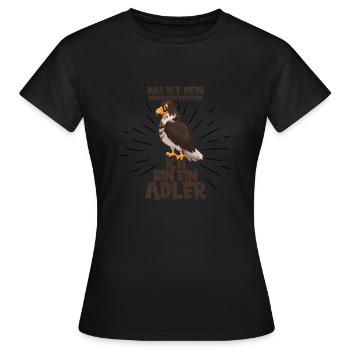 Dies ist mein Menschen Kostüm ich bin ein Adler - Frauen T-Shirt - Schwarz - Vorne - AI Model Female 172 dark (172cm)