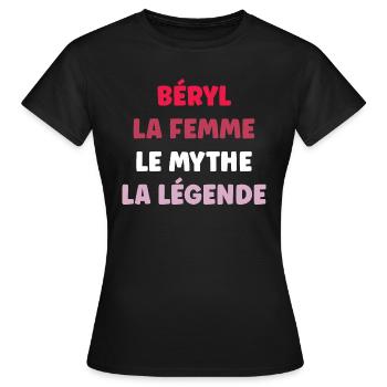 beryl la femme le mythe la légende - T-shirt Femme - noir - Devant - AI Model Female 172 dark (172cm)