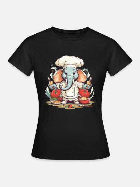 Elefantenkoch - Frauen T-Shirt - Schwarz