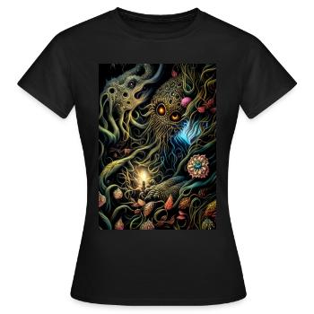 Enraciné II - T-shirt Femme - noir - Devant - AI Model Female 172 dark (172cm)