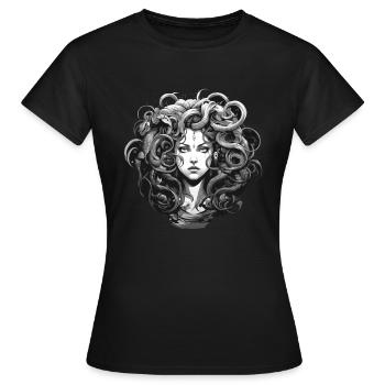 Greek Medusa myth - Women's T-Shirt - black - Front - AI Model Female 172 dark (172cm)