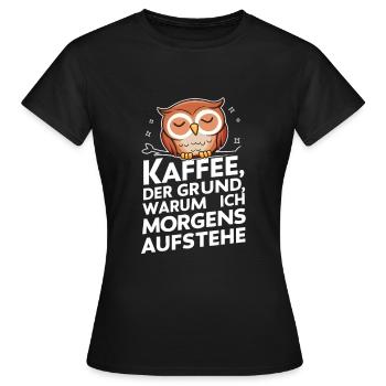 oiseau de nuit hibou hibou oiseau - T-shirt Femme - noir - Devant - AI Model Female 172 dark (172cm)