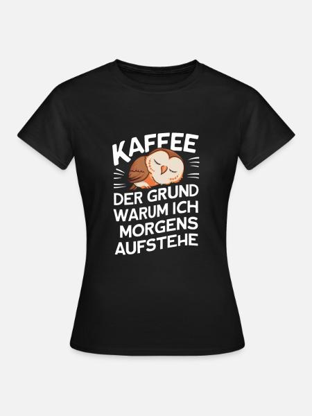 Nachteule Eule Eulen Vogel - Frauen T-Shirt - Schwarz