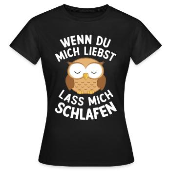 oiseau de nuit hibou hibou oiseau - T-shirt Femme - noir - Devant - AI Model Female 172 dark (172cm)