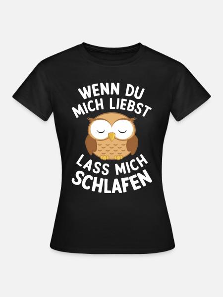 Nachteule Eule Eulen Vogel - Frauen T-Shirt - Schwarz