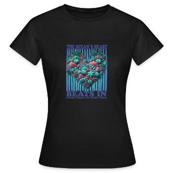 Herzförmige Korallen - Frauen T-Shirt - Schwarz - Vorne - AI Model Female 172 dark (172cm)