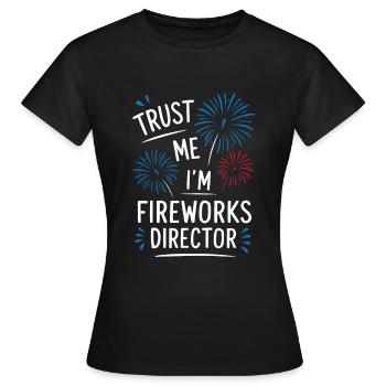 Pyrotechniker Feuerwerk Pyrotechnik - Frauen T-Shirt - Schwarz - Vorne - AI Model Female 172 dark (172cm)
