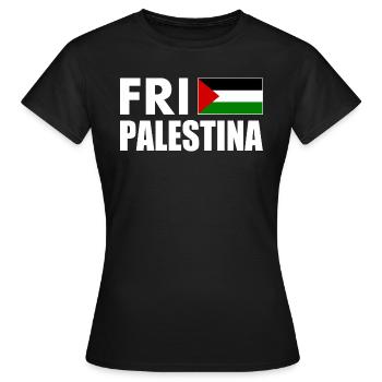 Fri palestina - Women's T-Shirt - black - Front - AI Model Female 172 dark (172cm)