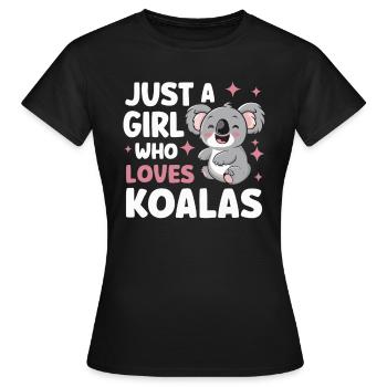Koala Koala Koala Ours Koala Animal - T-shirt Femme - noir - Devant - AI Model Female 172 dark (172cm)