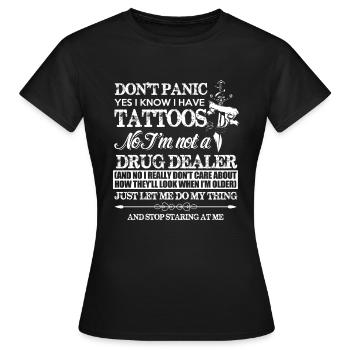 tattoos - T-shirt Femme - noir - Devant - AI Model Female 172 dark (172cm)