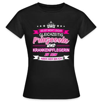 Krankenpflegerin - Frauen T-Shirt - Schwarz - Vorne - AI Model Female 172 dark (172cm)