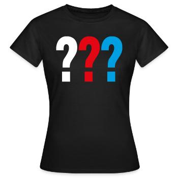 Die Drei ??? Logo - Frauen T-Shirt - Schwarz - Vorne - AI Model Female 172 dark (172cm)