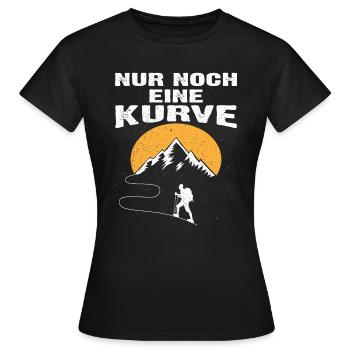 Nur noch eine Kurve - Frauen T-Shirt - Schwarz - Vorne - AI Model Female 172 dark (172cm)