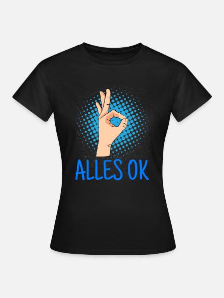 Alles ok? Alles ok! Handzeichen Tauchen - Frauen T-Shirt - Schwarz