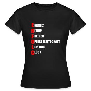 Erfolg - Frauen T-Shirt - Schwarz - Vorne - AI Model Female 172 dark (172cm)