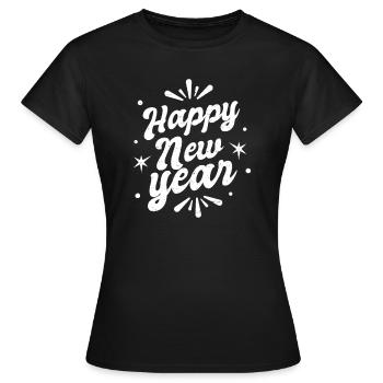 Happy new Year! - Frauen T-Shirt - Schwarz - Vorne - AI Model Female 172 dark (172cm)