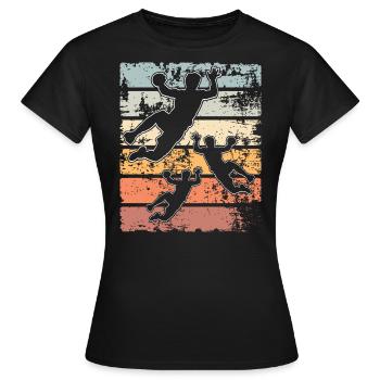 Handball Handballer - Frauen T-Shirt - Schwarz - Vorne - AI Model Female 172 dark (172cm)