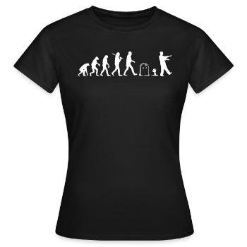 Evolution - Frauen T-Shirt - Schwarz - Vorne - AI Model Female 172 dark (172cm)