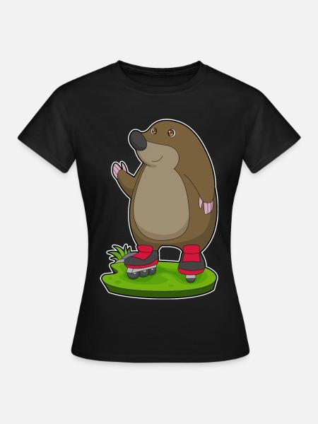 Maulwurf Inline skating Inline skates - Frauen T-Shirt - Schwarz