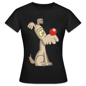 Lustiger und niedlicher Hund - Frauen T-Shirt - Schwarz - Vorne - AI Model Female 172 dark (172cm)