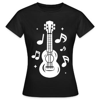 Ukulélé - T-shirt Femme - noir - Devant - AI Model Female 172 dark (172cm)