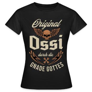 Original Ossi durch die Gnade Gottes - Frauen T-Shirt - Schwarz - Vorne - AI Model Female 172 dark (172cm)