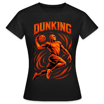 Basketball Dunk Throw Player Dunking Gift - Women's T-Shirt - black - Front - AI Model Female 172 dark (172cm)