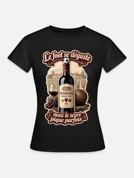 Bordeaux Esprit Foot - Frauen T-Shirt - Schwarz