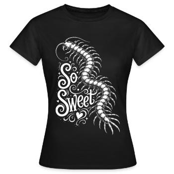 Motif de Scolopender - T-shirt Femme - noir - Devant - AI Model Female 172 dark (172cm)