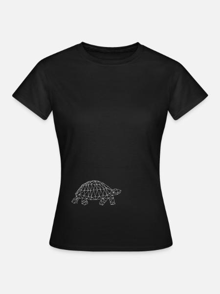 nerdy Schildkröte geometrisch - Frauen T-Shirt - Schwarz
