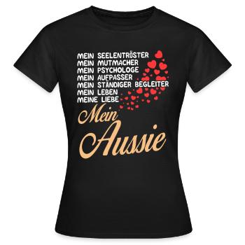 Aussie - Mein - Frauen T-Shirt - Schwarz - Vorne - AI Model Female 172 dark (172cm)