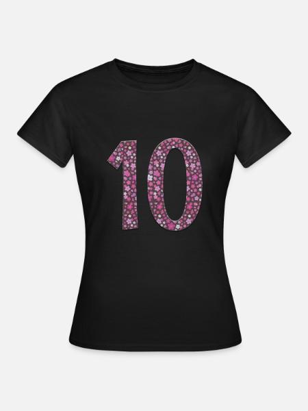 10e verjaardag 10 jaar verjaardag meisje kind - Vrouwen T-shirt - zwart