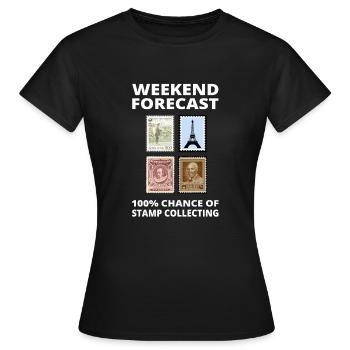 Stamp Collecting Collector Philatelist - Women's T-Shirt - black - Front - AI Model Female 172 dark (172cm)