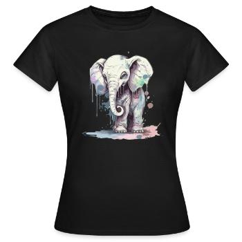 Clumsy Elephant - Women's T-Shirt - black - Front - AI Model Female 172 dark (172cm)