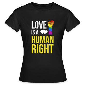 L'amour frais est un T-shirt de droits de l'homme - T-shirt Femme - noir - Devant - AI Model Female 172 dark (172cm)