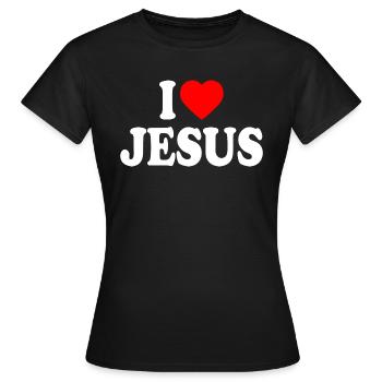 I love jesus - Frauen T-Shirt - Schwarz - Vorne - AI Model Female 172 dark (172cm)