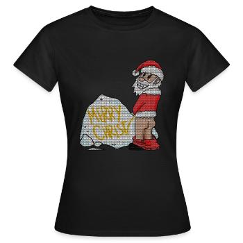 Noël laid drôle - T-shirt Femme - noir - Devant - AI Model Female 172 dark (172cm)