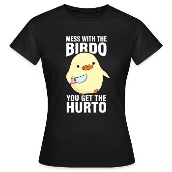 Bird Memes - Women's T-Shirt - black - Front - AI Model Female 172 dark (172cm)