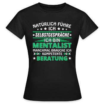 Je me parle à soi-même - Édition Mentaliste - T-shirt Femme - noir - Devant - AI Model Female 172 dark (172cm)
