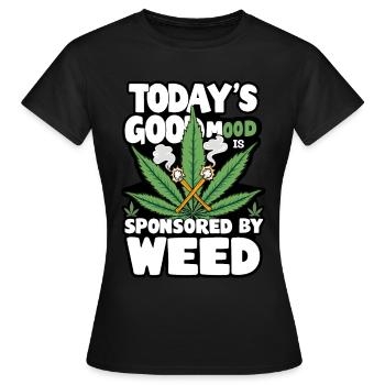 Bonne Humeur Weed - T-shirt Femme - noir - Devant - AI Model Female 172 dark (172cm)