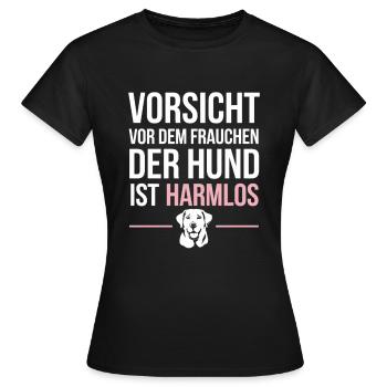Labrador Fans | Beware of the owner - Women's T-Shirt - black - Front - AI Model Female 172 dark (172cm)