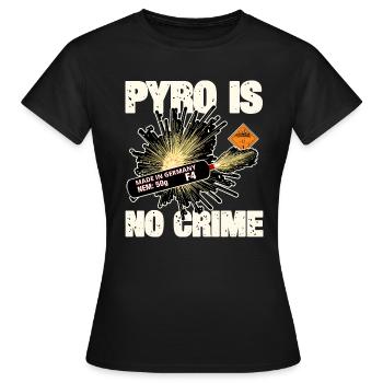 Pyro Is No Crime - Women's T-Shirt - black - Front - AI Model Female 172 dark (172cm)