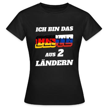 Russland Deutschland Russe Beste 2 Ländern rassia - Frauen T-Shirt - Schwarz - Vorne - AI Model Female 172 dark (172cm)