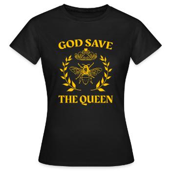 God Save The Queen Biene Königin mit krone Imker - Frauen T-Shirt - Schwarz - Vorne - AI Model Female 172 dark (172cm)