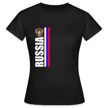 Russie Fabriqué en Russie Slaves russes Union soviétique - T-shirt Femme - noir - Devant - AI Model Female 172 dark (172cm)