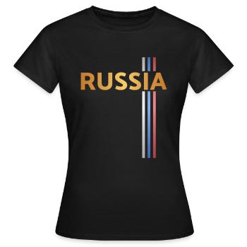 Russie Fabriqué en Russie Union soviétique slave russe - T-shirt Femme - noir - Devant - AI Model Female 172 dark (172cm)