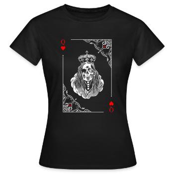 Card Symbols Playing Cards Heart Checkers Card Game - Women's T-Shirt - black - Front - AI Model Female 172 dark (172cm)