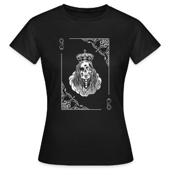 Card Symbols Playing Cards Cross Checkers Card Game - Women's T-Shirt - black - Front - AI Model Female 172 dark (172cm)